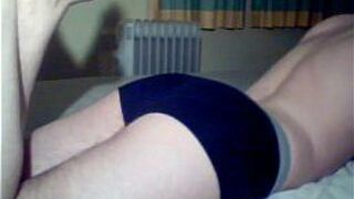 Sexy teen twink playing with his fucking fine ass and jerking off - porn video