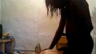 jamacian thug fucks white chick - porn video