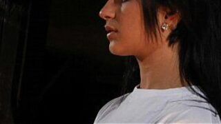 Adorable brunette spanked and fucked in subspace - porn video