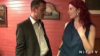 Redhead french milf gets hard fucked - porn video