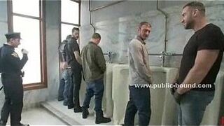 Cop gets in gay restroom extreme sex - porn video