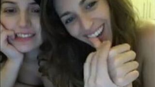 Two Lesbian Sisters on a Bed - porn video